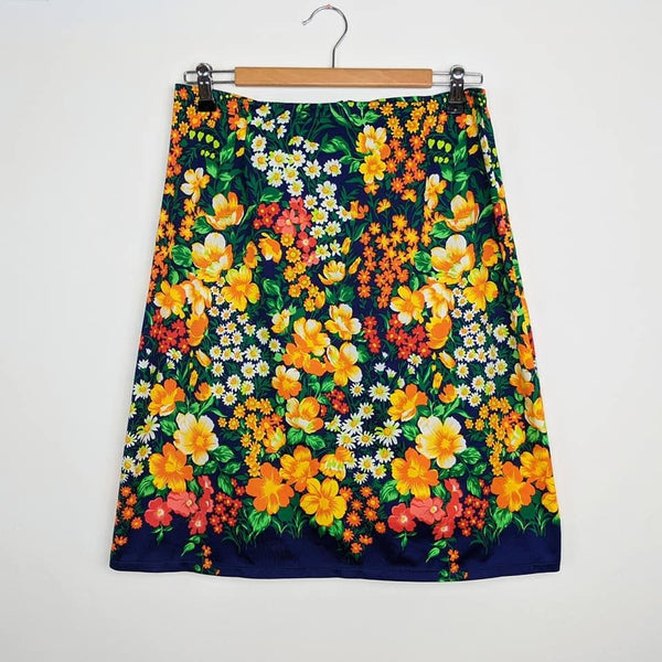 Vintage Flower Power Skirt Kitsch Vintage