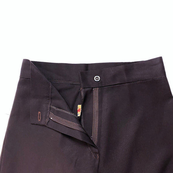 1970's Vintage Deadstock Dark Brown Flared Pants