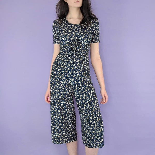 80's / 90's Vintage Floral Jumpsuit Kitsch Vintage