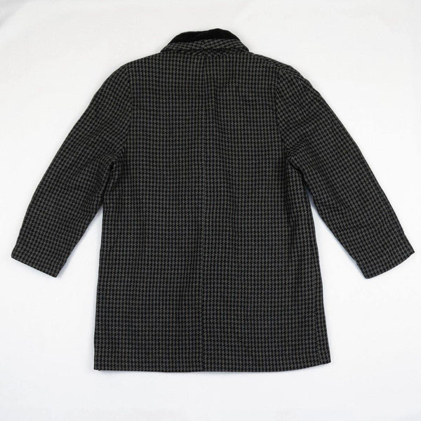 70's Vintage Houndstooth Tweed Coat Kitsch Vintage