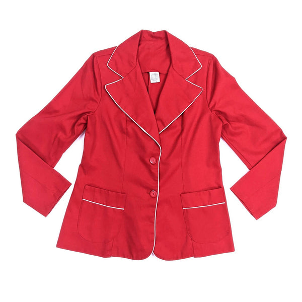 70's Vintage Red Lightweight Blazer Kitsch Vintage