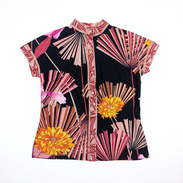 60's / 70's Vintage Floral Shirt Kitsch Vintage