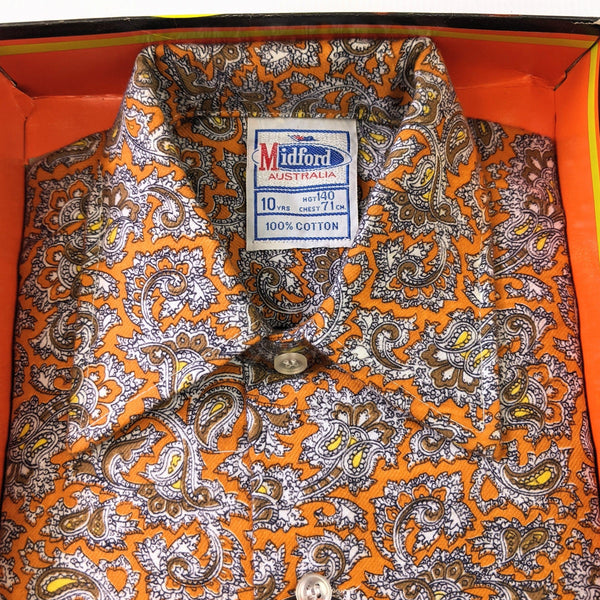 1970's Vintage Paisley Shirt Deadstock - Style #6 kitsch-vintage.myshopify.com