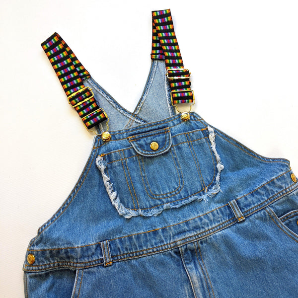 90's Vintage Denim Disney Aladdin's Genie Embroidery Overalls Kitsch Vintage