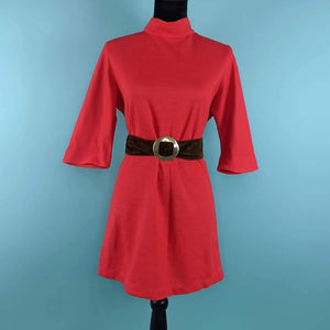 60's Vintage Red Mod Mini Dress Kitsch Vintage