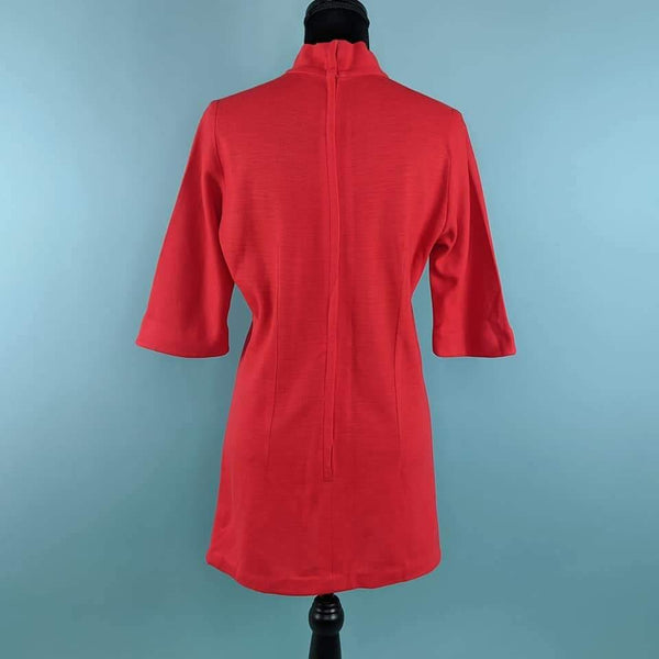 60's Vintage Red Mod Mini Dress Kitsch Vintage