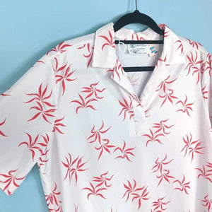 70's Vintage Deadstock Red and White Shirt Kitsch Vintage