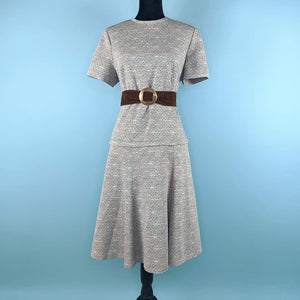 60's / 70's Vintage Plus-size Mod Midi Dress Kitsch Vintage