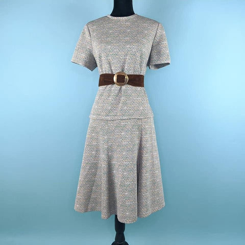 60's / 70's Vintage Plus-size Mod Midi Dress Kitsch Vintage