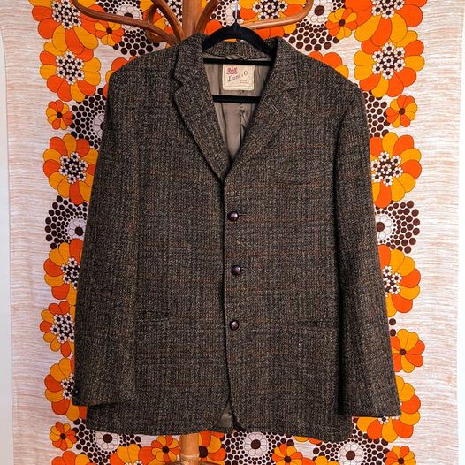 1940's Vintage Wool Men's Tweed Coat