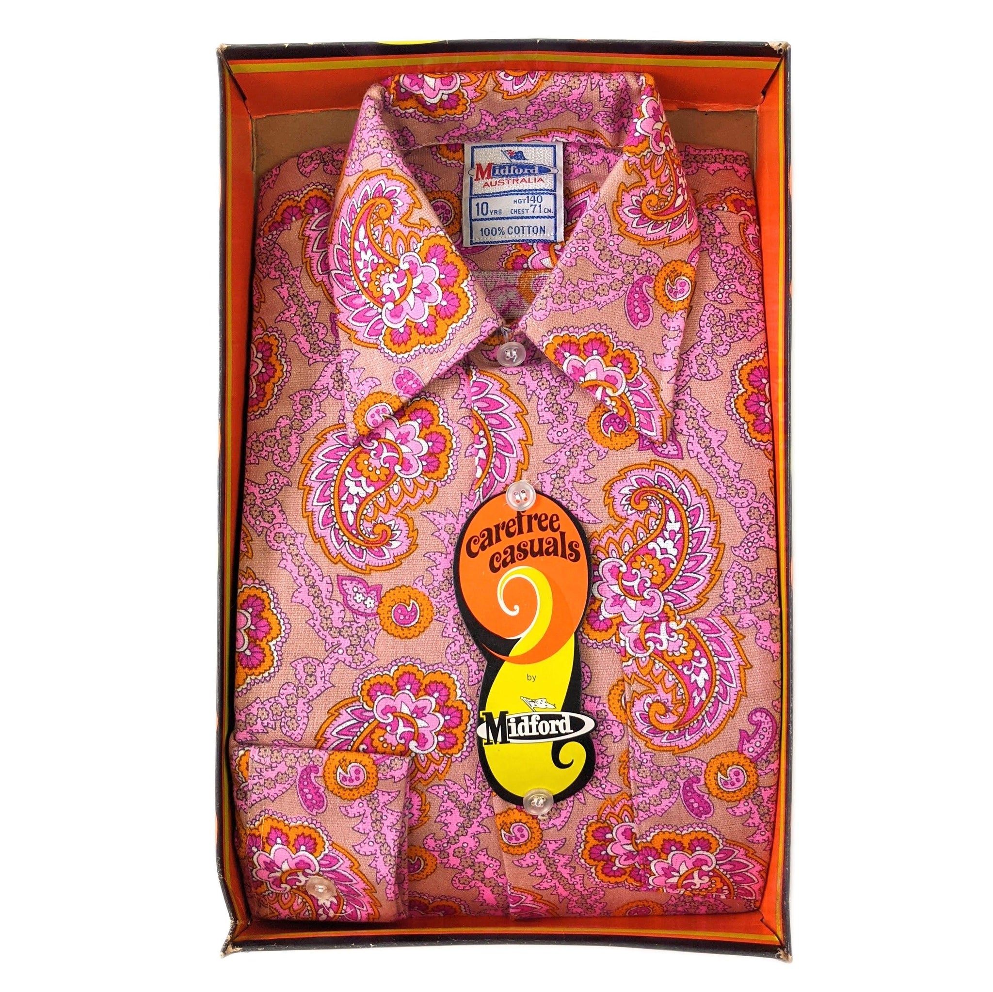 1970's Vintage Paisley Shirt Deadstock - Style #7 Kitsch Vintage