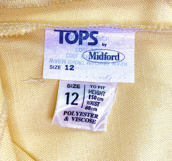 1970's Vintage Deadstock Light Yellow Trousers