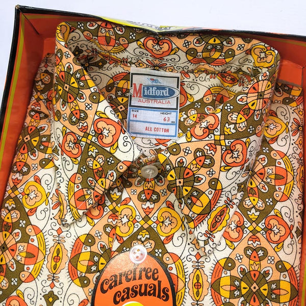 1970's Vintage Paisley Shirt Deadstock - Style #8