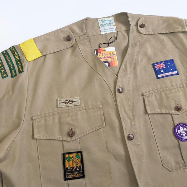 60's / 70's Vintage Australian Scouts Shirt Kitsch Vintage