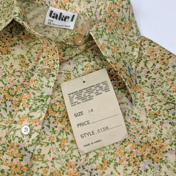 1970's Vintage Deadstock Floral Nylon Shirt #3