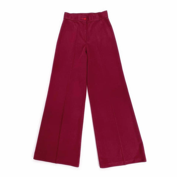 1970's Vintage Deadstock Maroon Top and Pants Set