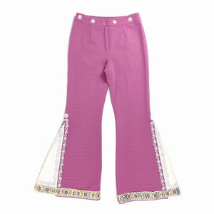 1960's / 1970's Vintage Pink Flared Bell-bottom Pants