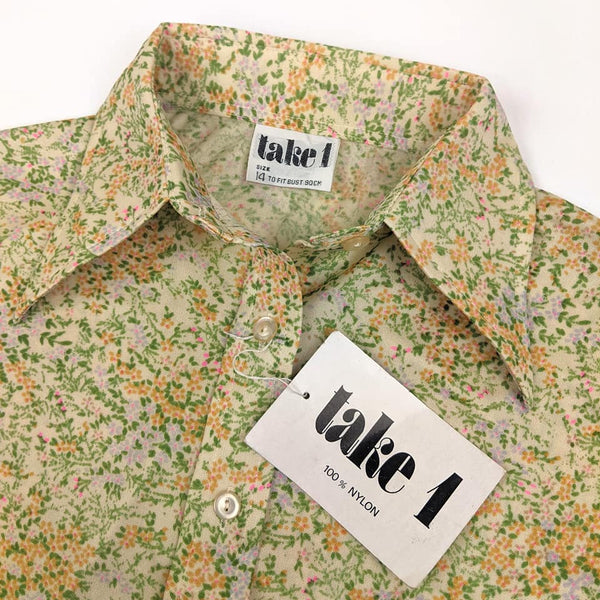 1970's Vintage Deadstock Floral Nylon Shirt #3