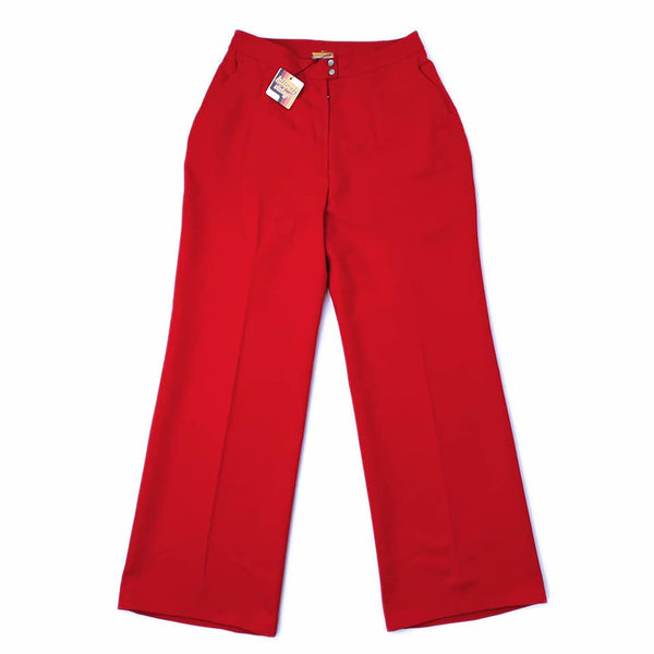 70's Vintage Red High Waisted Pants Kitsch Vintage