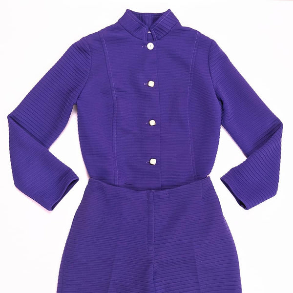 1960's Vintage Purple Top and Pants Set