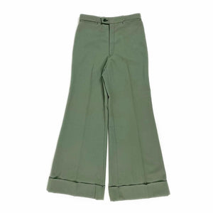 1970's Vintage Deadstock Light Olive Green Flared Trousers