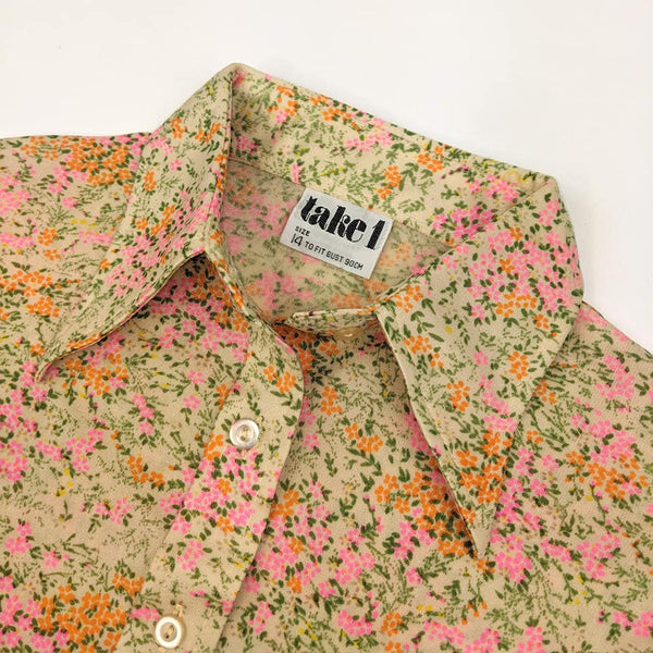 1970's Vintage Deadstock Floral Nylon Shirt #2