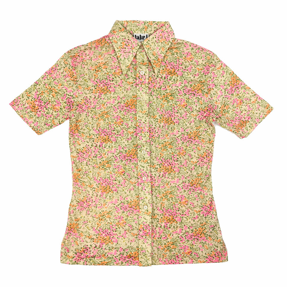 1970's Vintage Deadstock Floral Nylon Shirt #2