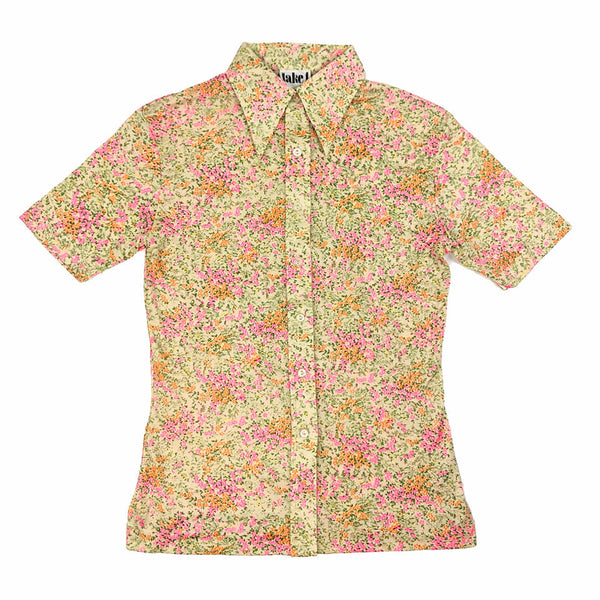 1970's Vintage Deadstock Floral Nylon Shirt #2