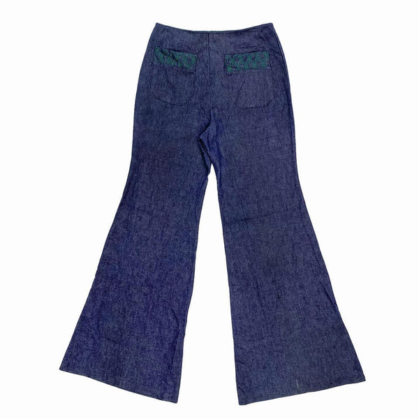 1970's Vintage Blue Denim Bell-bottoms