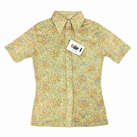 1970's Vintage Deadstock Floral Nylon Shirt #3