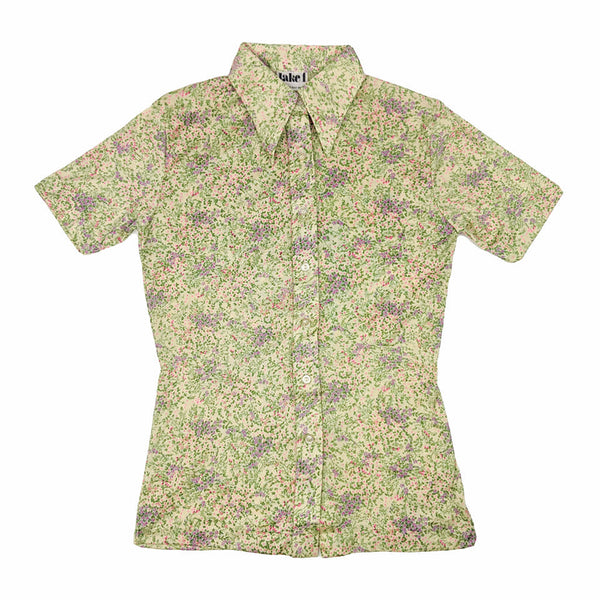 1970's Vintage Deadstock Floral Nylon Shirt #1