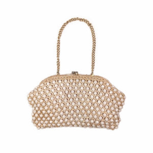 60's / 70's Vintage Beaded Straw Style Handbag