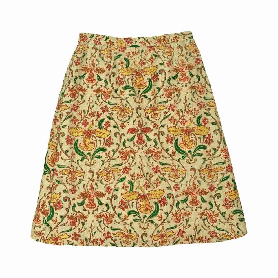 1960's Vintage Colourful Floral Mini Skirt